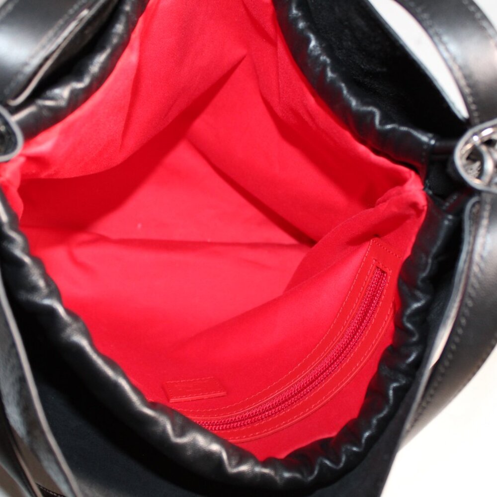 Christian Louboutin Le 54 Crinkle Patent Leather Drawstring Tote Shoulder Bag - Picture 9 of 15